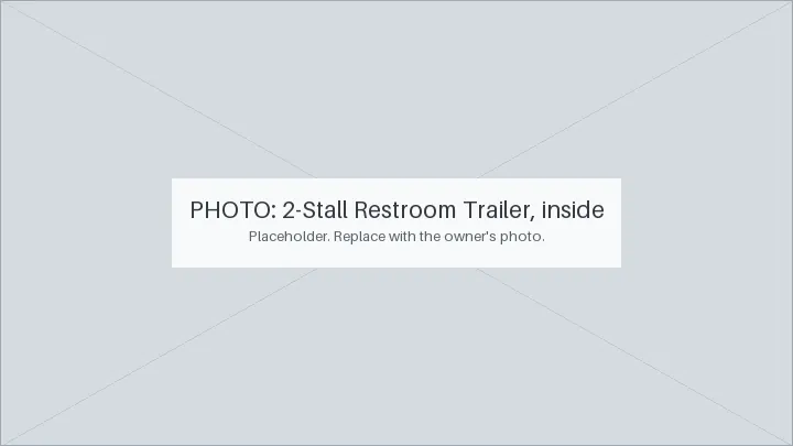 The 2-Stall Restroom Trailer, inside